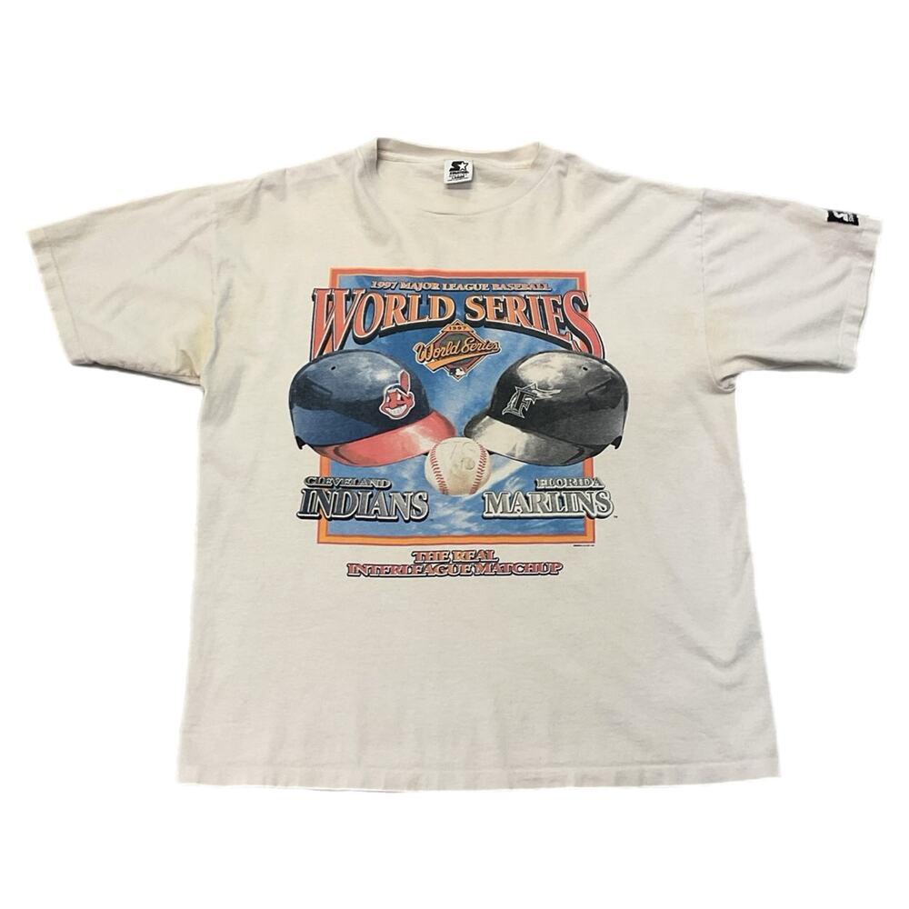 1997 MLB World Series Indians vs Marlins Vintage T-Shirt